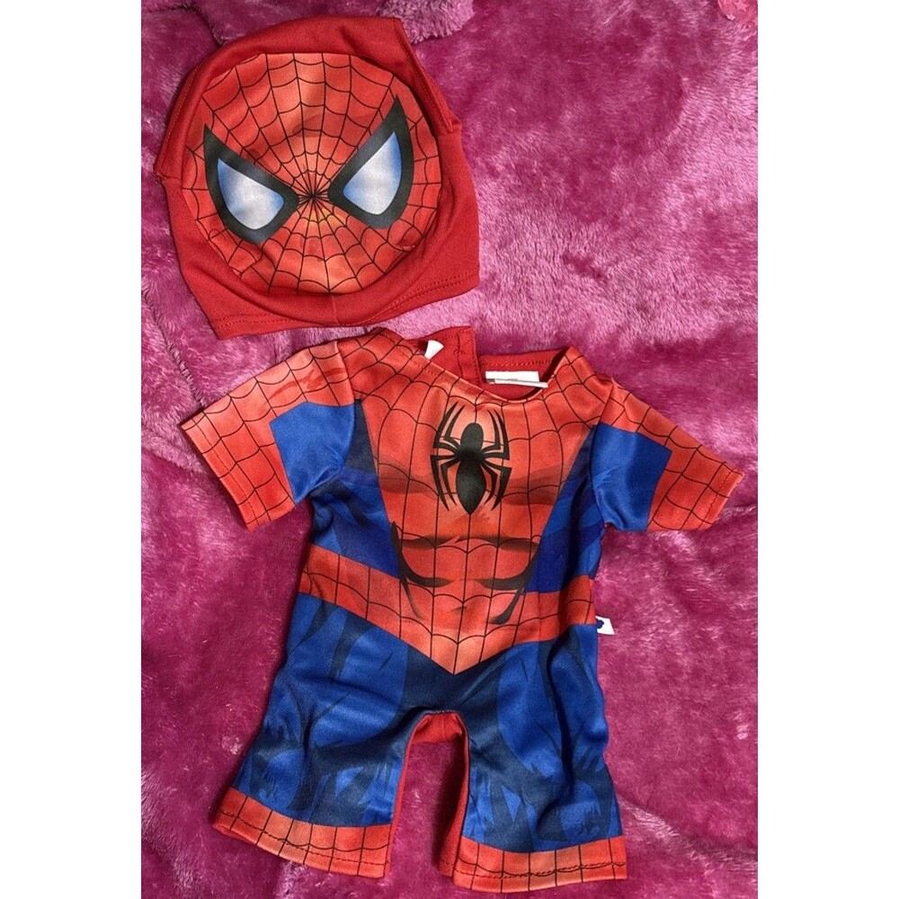 Build-A-Bear Marvel Spider-Man Costume with Mask Red Blue Clothes Suit Ultimate